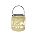 Produktbild Solar LED Tisch Laterne Metall > Home sweet Home < Akku Leuchte Outdoor Garten Licht Deko Lampe Party Außenbereich draußen Landhaus hängend Gelb ocker