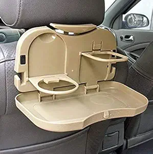 RIVUGJA Multi Function Folding Car Back Seat Table Drink Food Cup Tablet Tray Holder Mini Dining Table Car Tray Back Side Car Storage Tray.