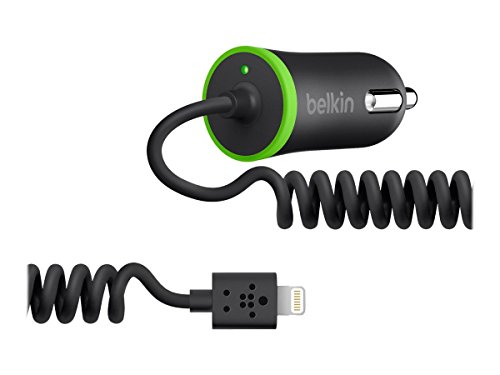 Belkin-UltraFast-34-A-USB-Car-charger-with-USB-Pass-Through-with-Coiled-Lightning-Cable