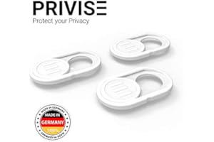 ‎PRIVISE Privise Webcam Abdeckung, Made in Germany, Webcam Cover für MacBook Pro, Laptop, Smartphone, Tablet, iPad, Ultra Dünn, 3er-Set weiß