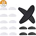 Price comparison product image 10 Pairs Adhesive Nose Pads Anti-slip Silicone Eyeglass Pads for Glasses Sunglasses Spectacles (Transparent and Black, 1 mm)