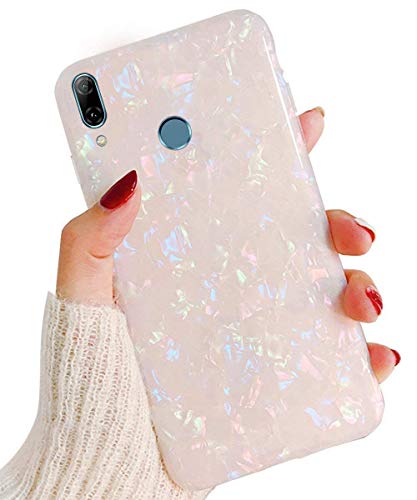 JAWSEU Handyhülle kompatibel mit Huawei P Smart 2019 Hülle Silikon Schutzhülle 3D Geometrisches Muster Kratzfest Bumper TPU Silikon Schutz Handytasche Etui Case für Huawei P Smart 2019,Bunt