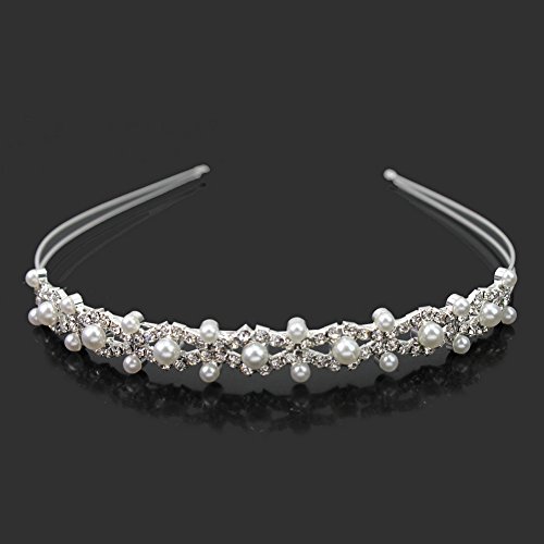 Strass Kunst Perlen Hochzeit Braut Haarschmuck Haarreif Haar Hoop Kopfschmuck - 3