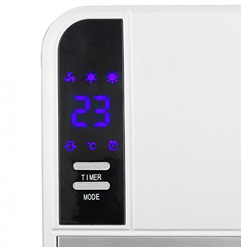 Moderner Wand Heizlüfter mit Fernbedienung, Thermostat, Timer, Wandheizer, Schnellheizer, Wandheizung Eurom Wall Designheat 2000 - 3