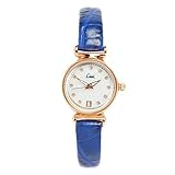 REWGFERG Uhren Ladies Watch Retro Small Dial Quartz Watch Rose Gold Diamond Pearl Oyster Mother Daughter Watch,Royal Blue