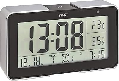 TFA-Dostmann TFA 60.2540 Melody Radio réveil avec différentes mélodies, Noir