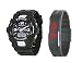 BLUTECH_Combo S-Shock Small Black Dial Analog-Digital & Rubber LED black Band For Boys & Girls RS.374.00