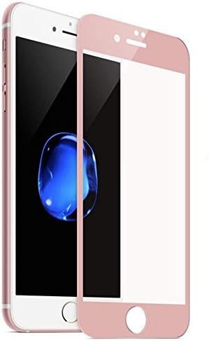 iPhone 7 Plus Anti Blue Light Full Screen Protector, XINRD 3D Carbon Fibre Soft Edge Tempered Glass 9H Hardness Scratch resistant Protective Film for Apple 7 Plus 5.5" Rose