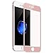 Price comparison product image iPhone 7 Anti Blue Light Full Screen Protector, XINRD 3D Carbon Fibre Soft Edge Tempered Glass 9H Hardness Scratch resistant Protective Film for Apple 7, 4.7" Rose