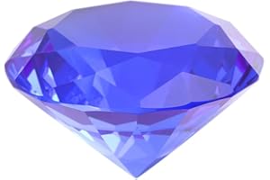 Vosarea 50 mm Crystal Diamond Paperweight Wedding Decorative Diamond Transparent Table Decoration Confetti Wedding Decoration (Blue)