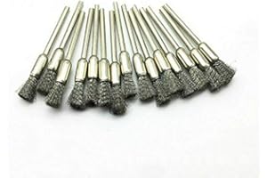 VOGUEING TOOL Vogueing - Cepillos de acero circulares para pulir, juego de cepillos de acero para taladro, para herramienta rotativa, modelo de broca Nº3, plateado