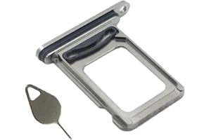 Snailcanfly Nano Dual SIM Kartenfach Slot Halter Adapter Ersatz für iPhone 15 6.1" / iPhone 15 Plus 6.7" Mit Pin Black