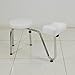 White salon pedicure stool with footrest Chair