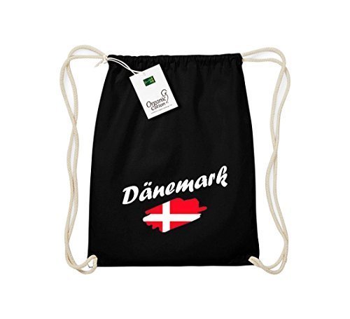 Organic Gymsac Dänemark Flagge, Land, Länder, schwarz