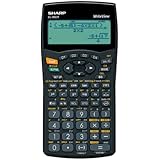 Sharp WriteView wissenschaftlicher Taschenrechner batteriebetrieben vierzeilig 335 Funktionen 2 Tasten Rollover
