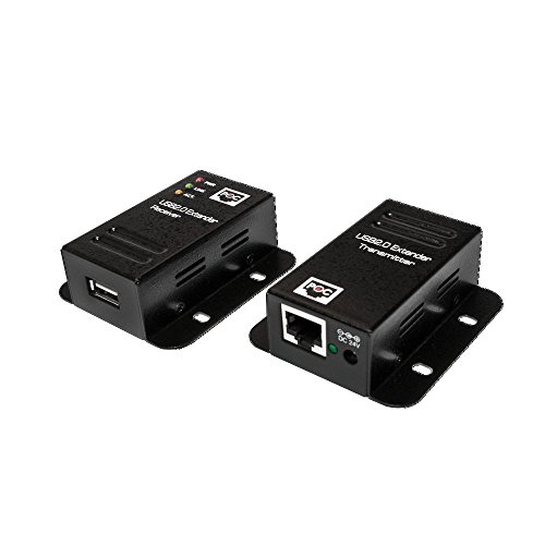 LogiLink UA0267 USB 2.0 Cat.5 Extender bis 50m mit 4 Port Hub, PoE schwarz