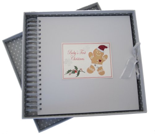 White Cotton Cards Babys First Christmas Ginger Bread Man Range Cards and Memory Book