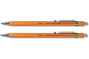 Koh-I-Noor - Portaminas (metal, 2 unidades), color amarillo