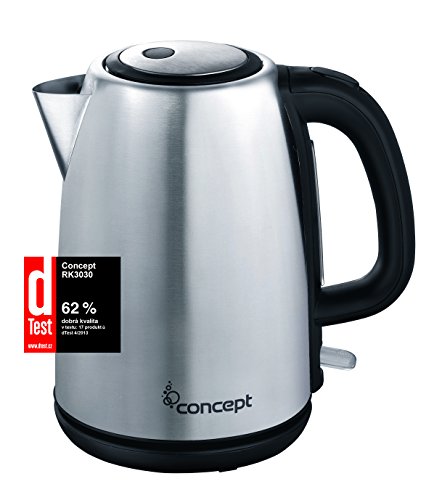 CONCEPT Hausgeräte rk3031 Wasserkocher, Otter-Zentralkonnektor, Herausnehmbarer Anti-Kalk-Filter, 1,7 L, 2200 W, mattierter edelstahl - 5