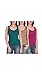 Combo of 3 Cotton Ribs Strips Sando Cemisole Inner Tank Vest Top for Women Girls Green beige Pink Color RS.399.00