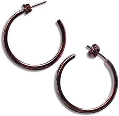 Original Enez Stainless Steel Earrings Rose Gold Earrings Diameter 25 mm Width 2 mm R1602 + Gift Bag
