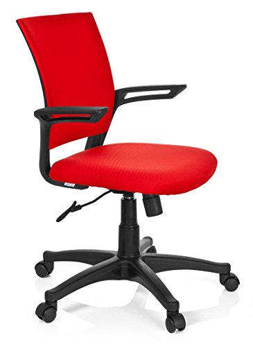 hjh OFFICE FORRI Red Fabric Swivel Chair