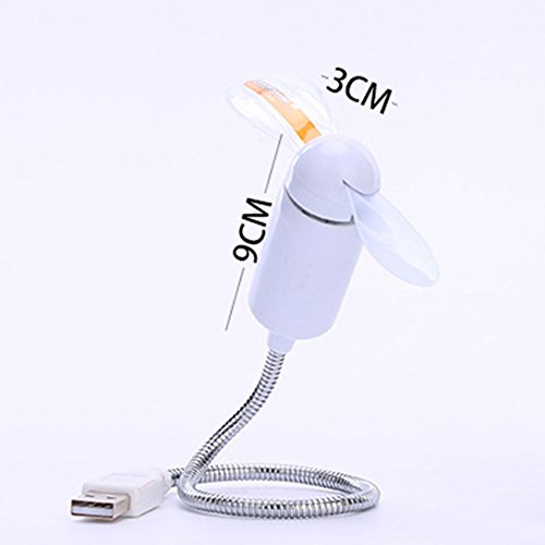 Ciaoed Mini USB LED Kreativ Cool Uhr Lüfter Einstellbare Flexible Schwanenhals Zeitanzeige Kühlventilator für PC Laptop - 5