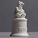 Produktbild Berliner Bär sitzend Skulptur aus hochwertigem Zellan, echte Handarbeit Made in Germany, Büste in weiß, 10cm