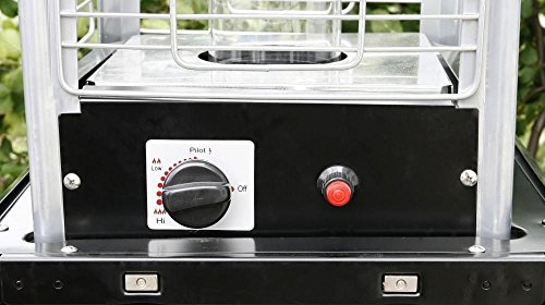 Terrassen-Heizstrahler Heizpilz ‚Optical Pro‘: CE-zertifizierter Gasheizer mit elegantem Design robuster Stahl-Alu-Rahmen für stabilen Stand des Terrassenheizers Gesamthöhe 225 cm - 6