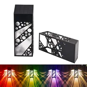 Hardoll?Automatic?Waterproof?Solar Decorative Lights for Home Garden Outdoor(Warm White+RGB-Pack of 2)