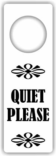 MySigncraftQuiet Please sign Door Hanger