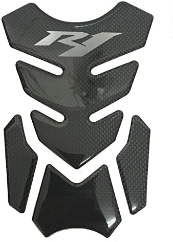 8.6" White Real Carbon Fiber Fuel Tank Protector Pad For YAMAHA YZF R1 1000