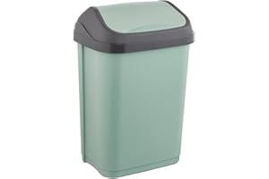 keeeper Poubelle avec couvercle basculant, 10 l, 25,5 x 19 x 38 cm, Swantje, Vert (Nordic Green)