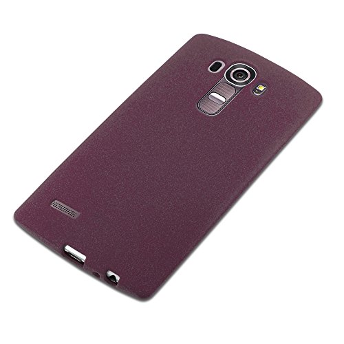 Cadorabo LG G4 Funda Super Delgada de Silicona TPU en Frost Lila Burdeos  Dise  o Frost      Cubierta Protectora Ligera Flexible con Antichoque para Tel  fono M  vil     Gel Protecci  n Carcasa Case Cover