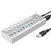 Produktbild Fcostume ACASIS USB 3.0 Hub Super Speed-Splitter 10-Port-USB-Daten-Hub mit Strom (Silber)