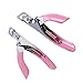 Elite99 Pink Nail Scissors Clipper Professional Handle Quick Cut Slicer Manicure Tool UV Gel Rubber Wrapped