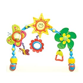 Tiny Love Arche d’activités Articulée pour bébé Sunny Stroll, Arche avec hochets, clips de fixation universels compatibles avec poussettes, nacelles et cosi, Dès la naissance