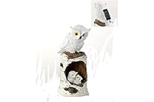 JOKA INTERNATIONAL GMBH Solar - Schnee - Eule - Eulenfamilie 14120 Schneeeule Deko - Solarlicht