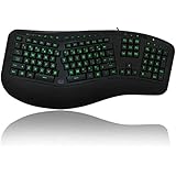 Adesso Tru-Form 150 3-Color Illuminated Ergonomic Keyboard (AKB-150EB)
