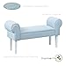 Produktbild H24living Design Sitzbank mit Stoffbezug Massivholz Gestell Esszimmerbank Polsterbank in Nordic blau 100x30x53 cm