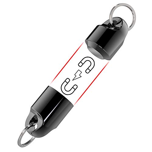 KeySmart MagConnect - Fixation rapide et sécurisée des clés à votre sac à dos, sac à main et ceinture - Accès facile aux clés (1 Pack, Noir)