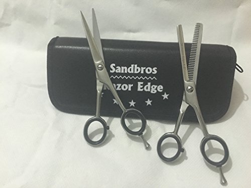 The Sandbros Purposefull Moustache & Beard Scissors - Male Grooming Set - Facial Trimmer with Presentation Case 5.5" SRESET