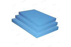 MUSA MUSA Upholstery Foam for Chair Pads & Seat Cushions, Premium Quality Replacement Foam Cut to Size for Cushions, Seat Pads & Chairs, High Density foam for seating (Blue, 45 x 45cm, 15 cm thick)