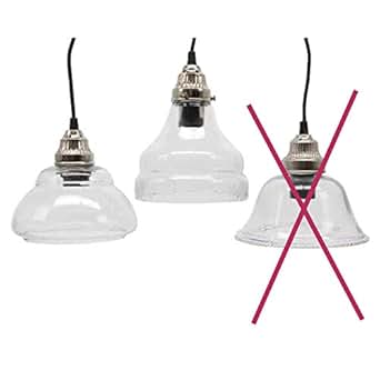 Lumineo 896707 Deckenleuchte mit Glaskolben Hängeleuchte Hängelampe