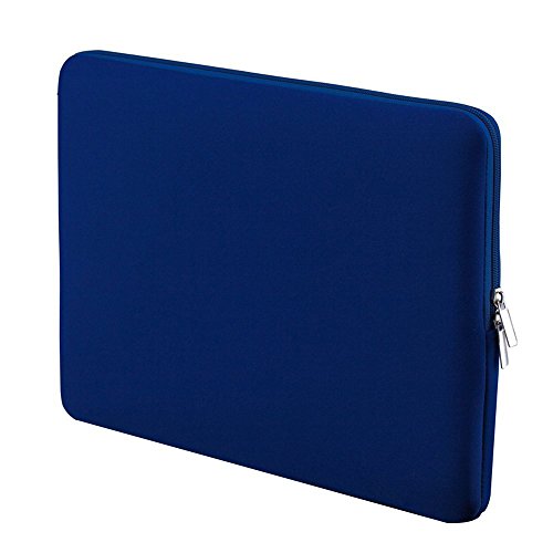 SODIAL(R) Tragbare Reissverschluss Weiche Laptophuelse Tasche Huelle Dekel fuer 15-Zoll 15 "15.6" MacBook Pro Retina Ultrabook Laptop Notebook(Dunkelblau)