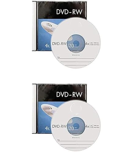 HP Blank DVD-RW 4.7GB Disc 10 Pack Jewel Case 4X Speed DVD