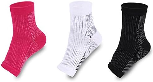 2 Pairs Foot Angel Compression Foot Sleeve, Relieves Plantar Fasciitis, Heel Pain & Foot Fatigue (Large/X-Large, White)