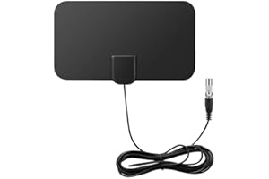Fasizi Mini antena de TV digital para interiores, amplificador de señal de alcance de 50 millas, compatible con F-TV, HDTV 4K