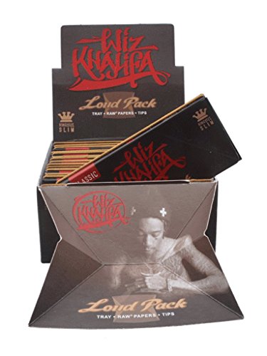 Wiz Khalifa Artesano Stil – Laut Pack – King Size Slim Raw Classic Zigarettenpapier + Tips + Tablett (Neuware vom Raw) – 3 Heftchen - 2