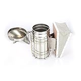 imker smoker Rauchgerät aus Edelstahl und Leder mit Schutzgitter für Imkereiarbeit - 5